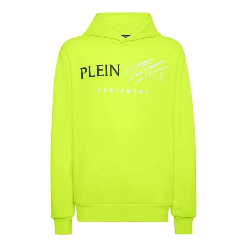 Plein Sport Top Hoodie Scratch grün