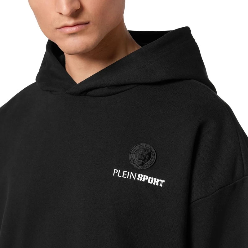 Plein Sport Top Hoodie Scratch schwarz(Image 4)