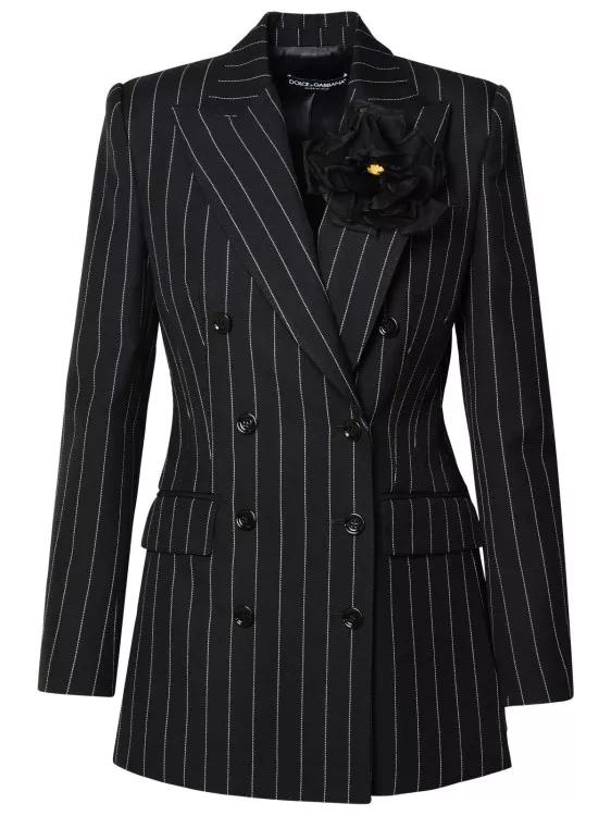 Dolce&Gabbana - Black Virgin Wool Blazer - Größe 42 - black