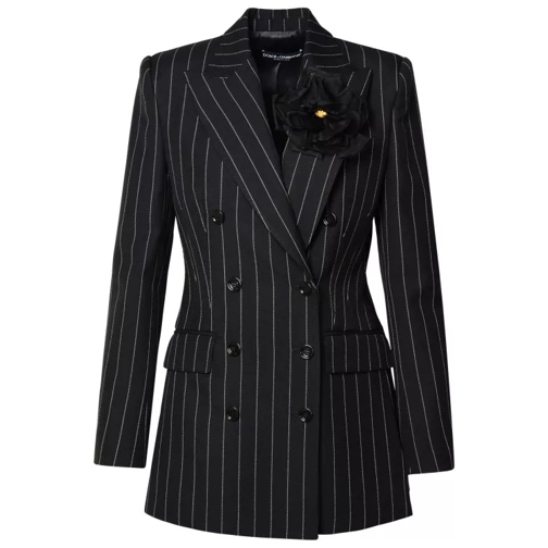 Dolce&Gabbana  Black Virgin Wool Blazer Black