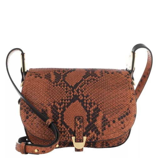 Coccinelle Fauve Python Print Crossbody Leather Crossbody Bag