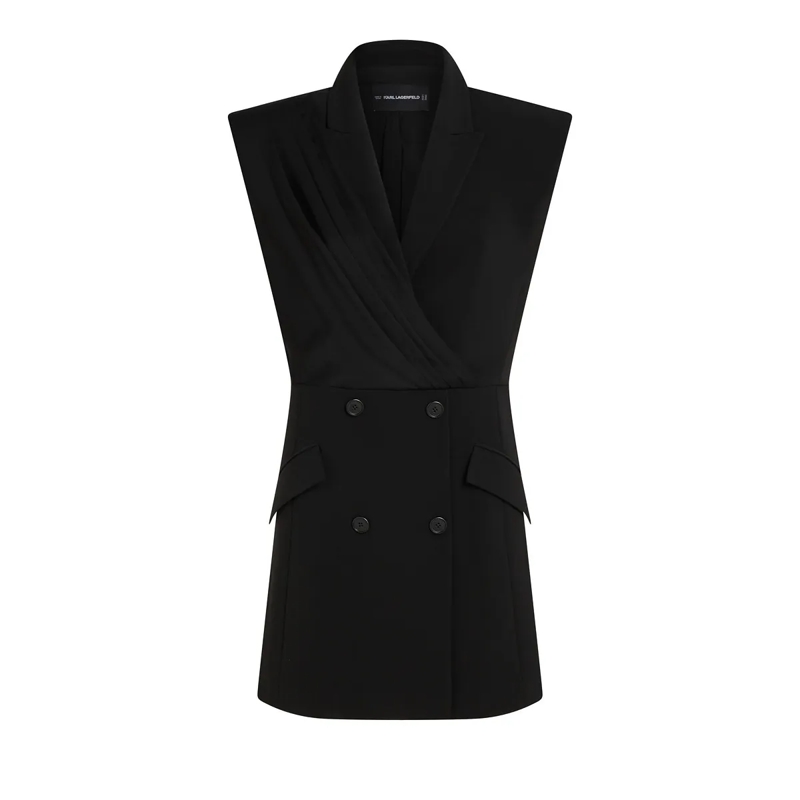 Karl Lagerfeld Kleid Karl DNA Blazerkleid Kleid schwarz