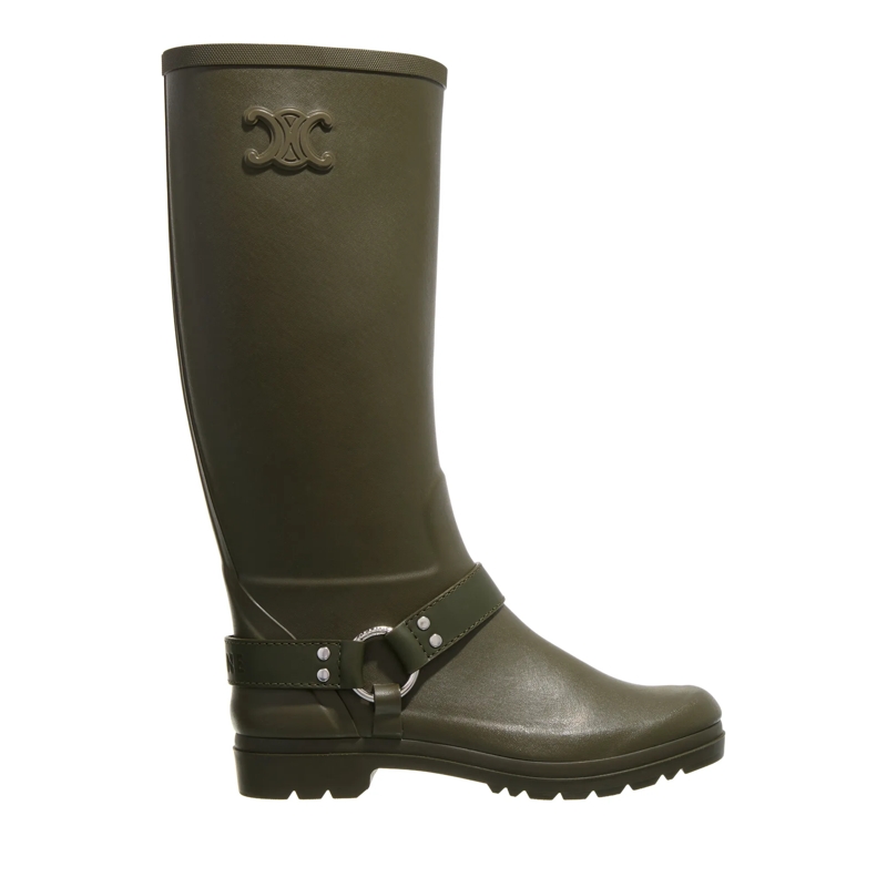 Celine Regenstiefel Biker Boot Khaki