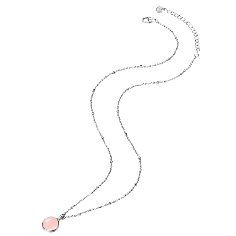 Glanzstücke München Mittellange Halskette Sterling Silber Halskette Rosenquarz silber(Image 3)