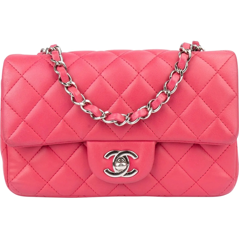Chanel Tote Chanel Quilted Lambskin Single Flap Crossbody Bag rot
