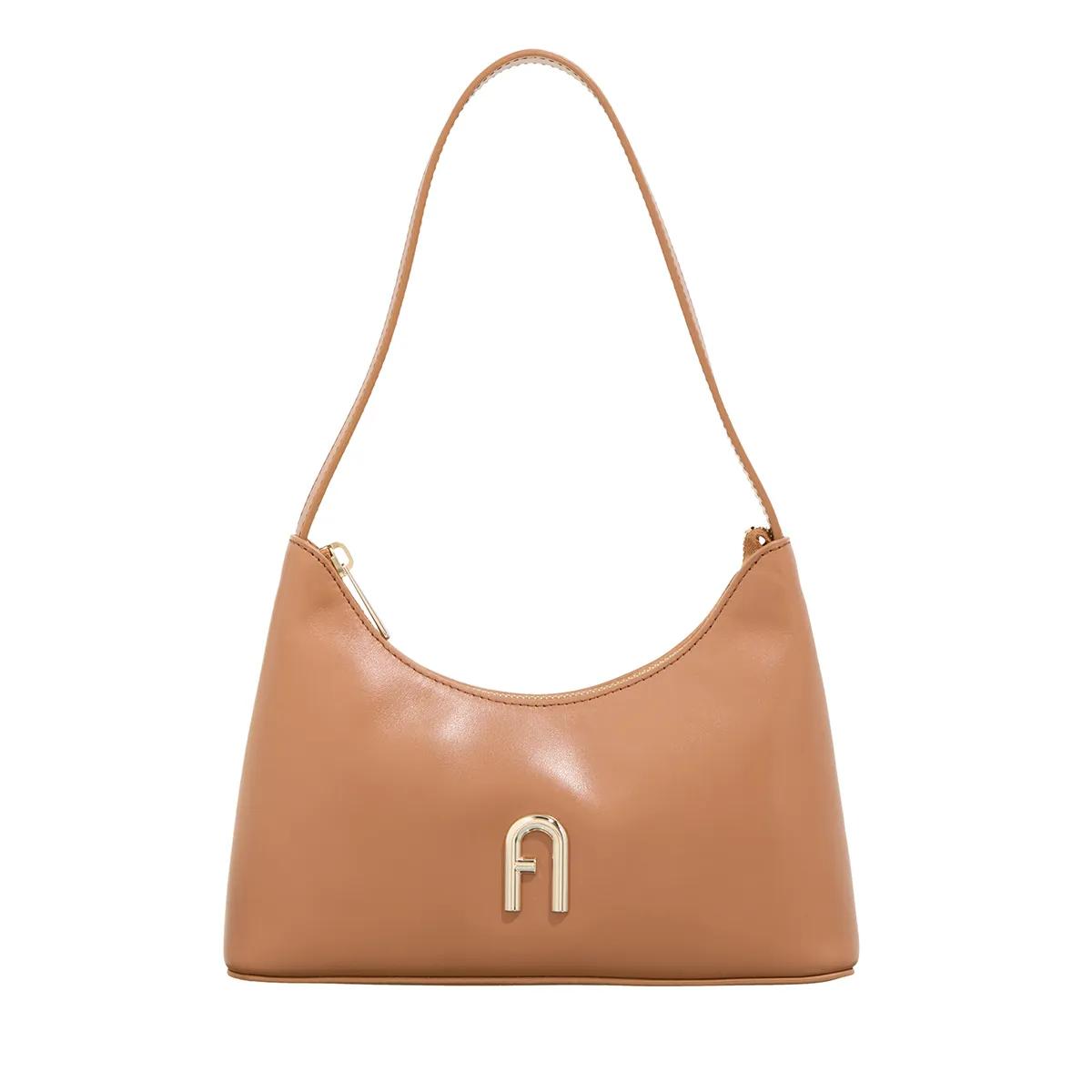 Furla Hobo Bag - Furla Diamante Mini Shoulder Bag - Gr. unisize - in Braun - für Damen