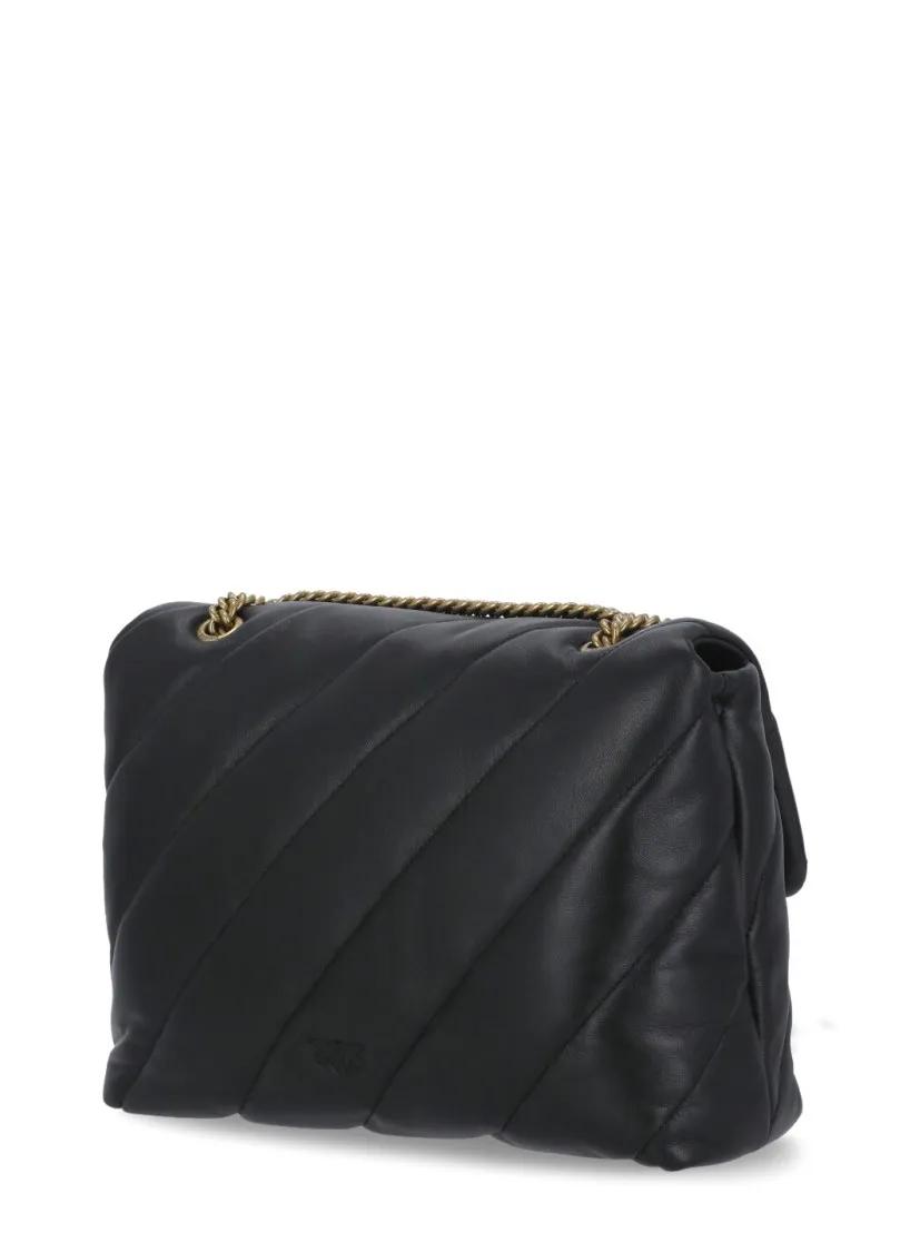 pinko Hobo bags Black Love Puff Big Bag in zwart