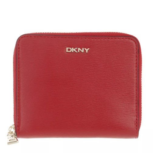 DKNY Bryant Sm Zip Around Bright Red Portemonnaie mit Zip-Around-Reißverschluss