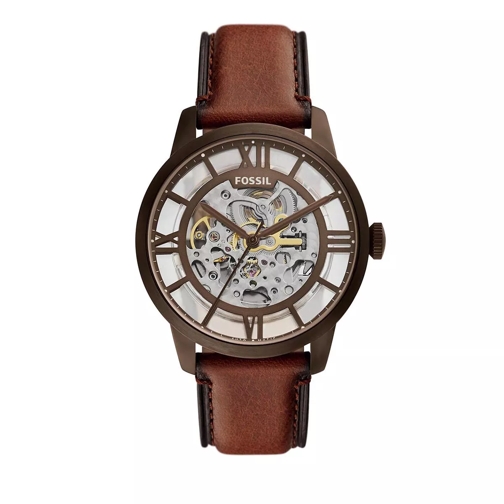 Fossil Automatic Eco Leather Watch brown Armbandsur med automatiskt urverk