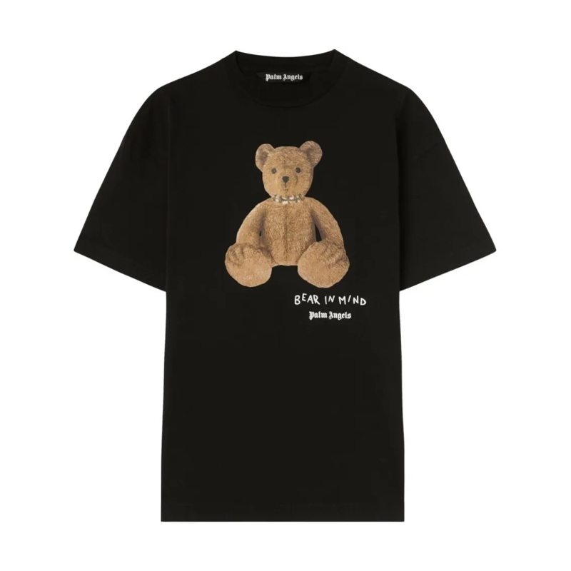 Palm Angels T-shirt Heren Bear In Mind T-Shirt Zwart schwarz