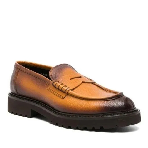 Doucal's Multicolour Tumbled Loafers Brown Mocassino