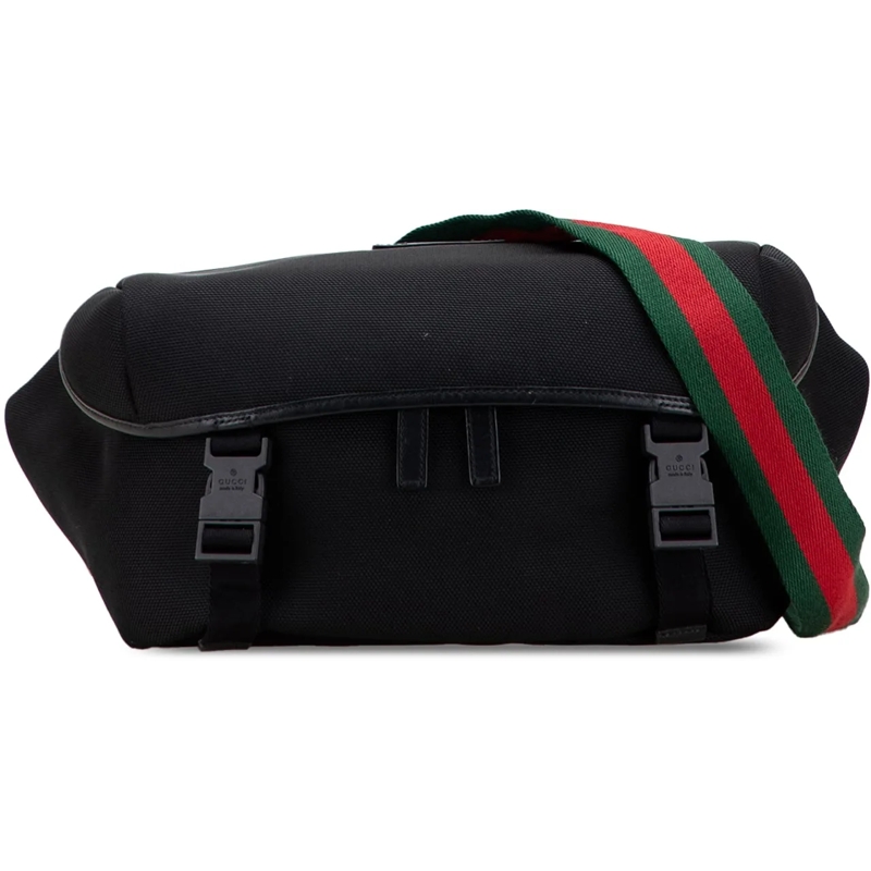 Gucci Sac de ceinture Techno Canvas Web Belt Bag schwarz