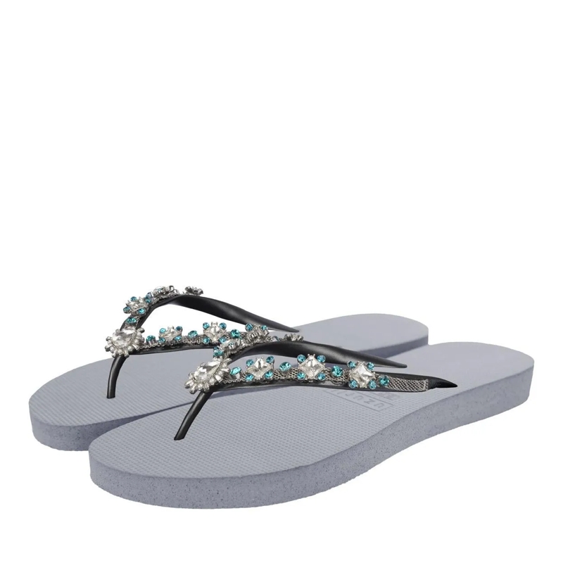 UZURII Flip Flops Zehentrenner Dolce Chrystal silber(Image 2)