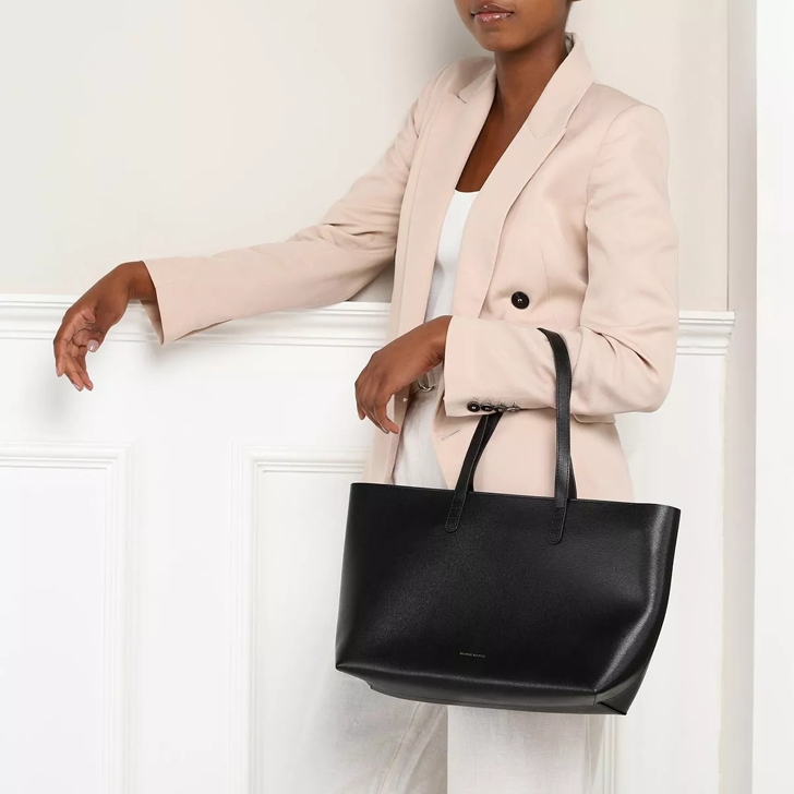 Mansur Gavriel Small Zip Tote Bag In Black/flamma