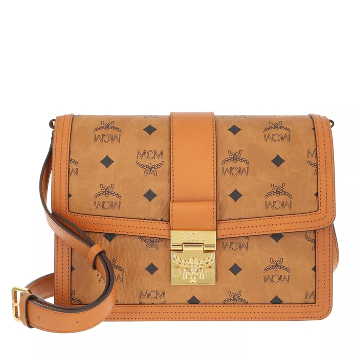 Medium Tracy Shoulder Bag in Visetos Cognac