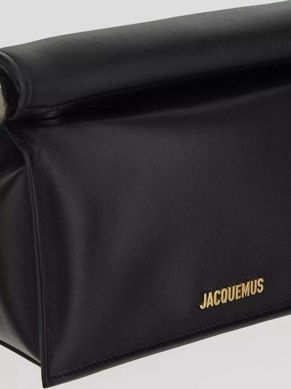 Jacquemus Pochettes The Round Square Pouch in zwart