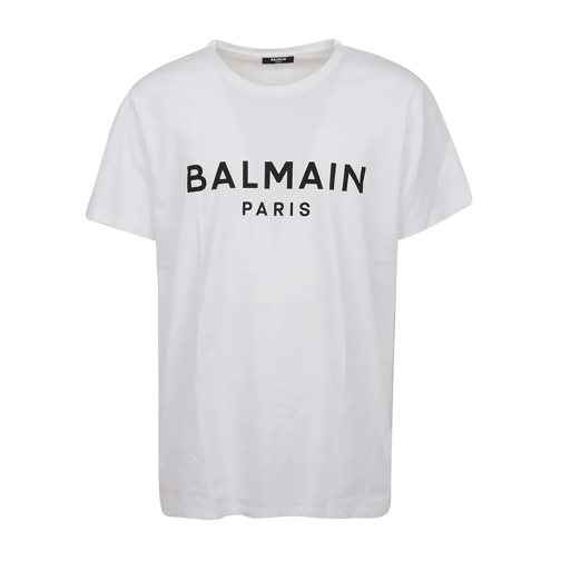 Balmain T-shirts Print T-Shirt - Reg Fit White