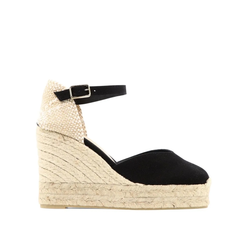 Castaner Sandales Wedge Heel Espadrilles With V-Neckline And Ankle S Neutrals