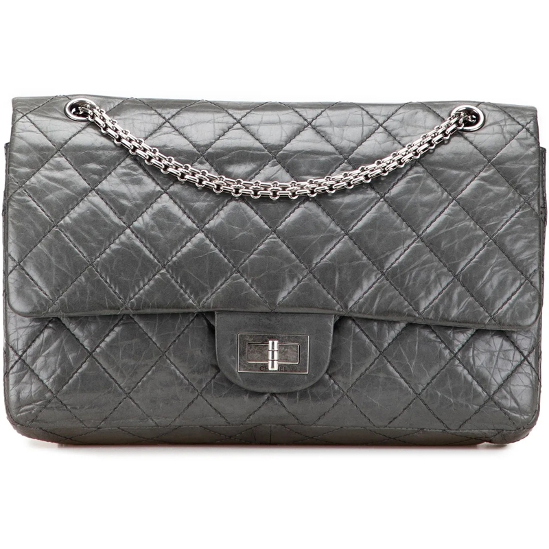 Chanel Sac à bandoulière 50th Anniversary Reissue 2.55 Aged Calfskin Double grau