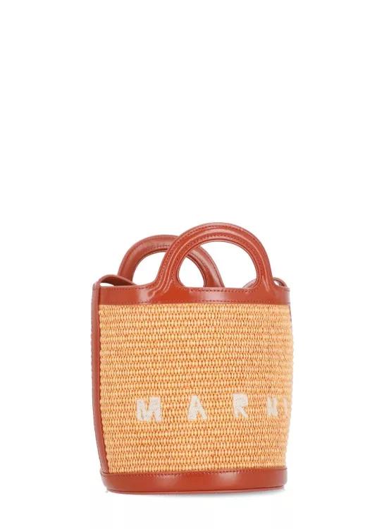 Marni Tropicalia Bucket Tas Vrouwen Koordsluiting Orange Dames