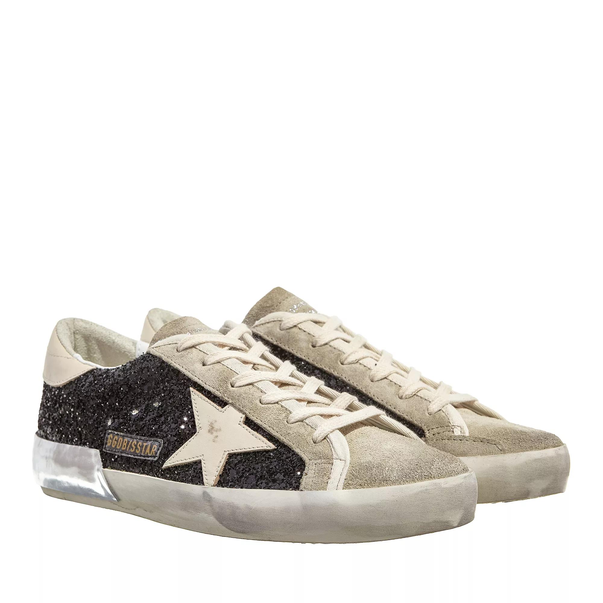 Golden Goose Super Star Sneaker Black Glitter With Cream Star sneaker basse