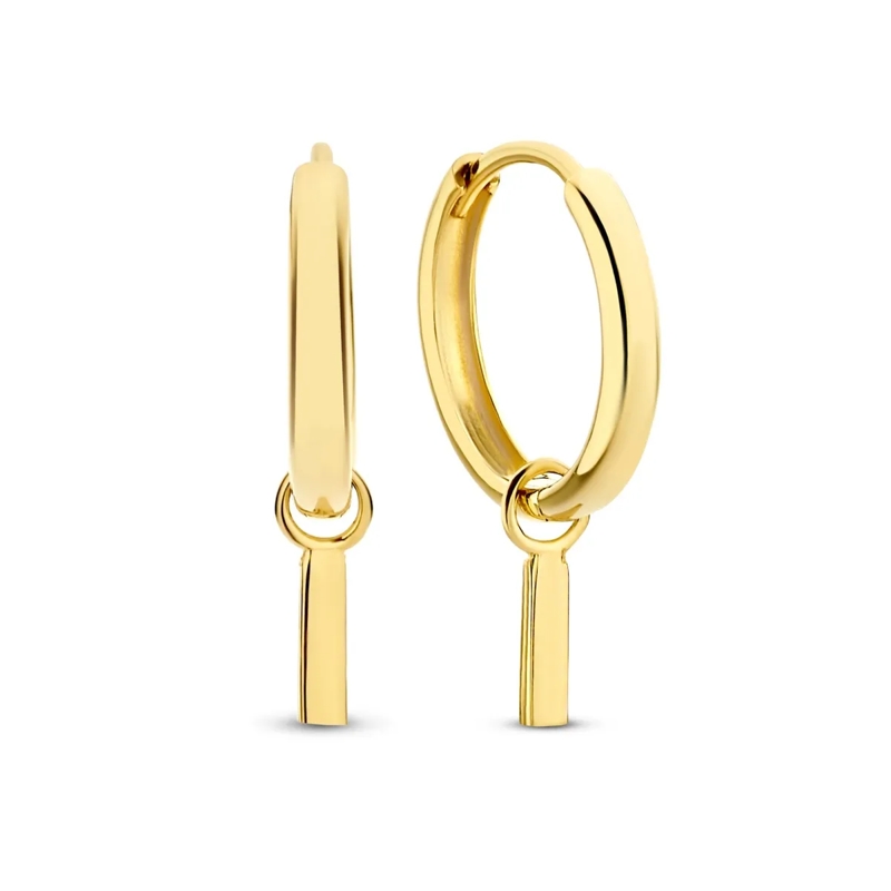Isabel Bernard Créoles Monceau Josephine 14 karat hoop earrings with rod Gold
