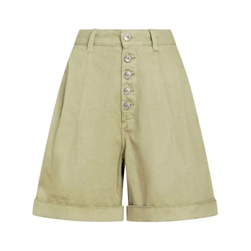 Etro Green Herringbone-Pattern Shorts Green 