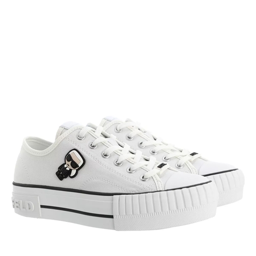 Karl Lagerfeld Kampus Max Karl Ikonic Lo Lace White Canvas Low-Top Sneaker