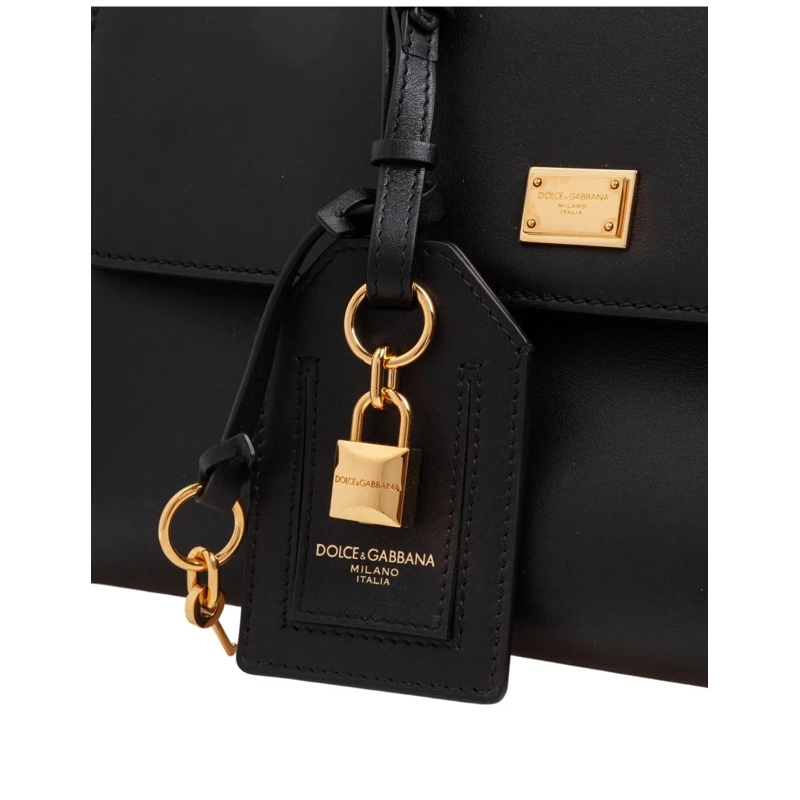 Dolce&Gabbana Sac à bandoulière Vintage My Sicily Bag In Black Leather Black(Image 5)