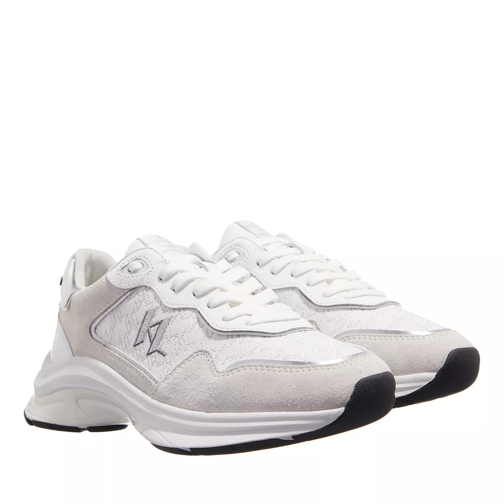 Karl Lagerfeld LUX FINESSE Monogram Lace Lo  White Low-Top Sneaker