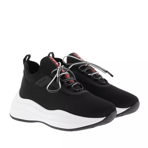 Prada Mesh Sneakers Black/White lage-top sneaker