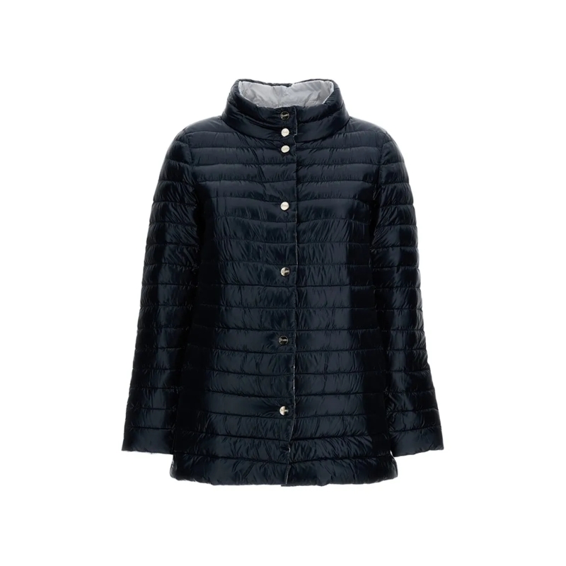 Herno  Reversible A-Shape Jacket With Contrasting Colors Blue