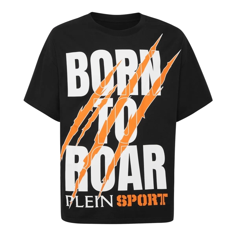 Plein Sport T-Shirt T-Shirt Rundhalsausschnitt Ss Scratch schwarz