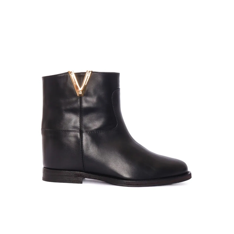 Via Roma 15 Bottes Ankle Boots With Pointed Toe Black