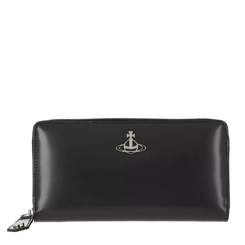 Vivienne Westwood Alice Zip Round Wallet Black Portemonnaie mit Zip-Around-Reißverschluss