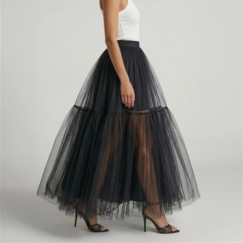 Helene Galwas Maxirock Maxirock aus Tüll MIREYA schwarz(Image 4)