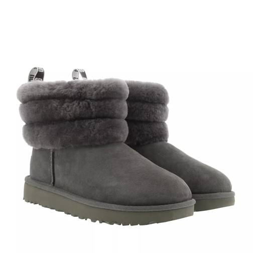 UGG W Fluff Mini Quilted Charcoal Winterstiefel