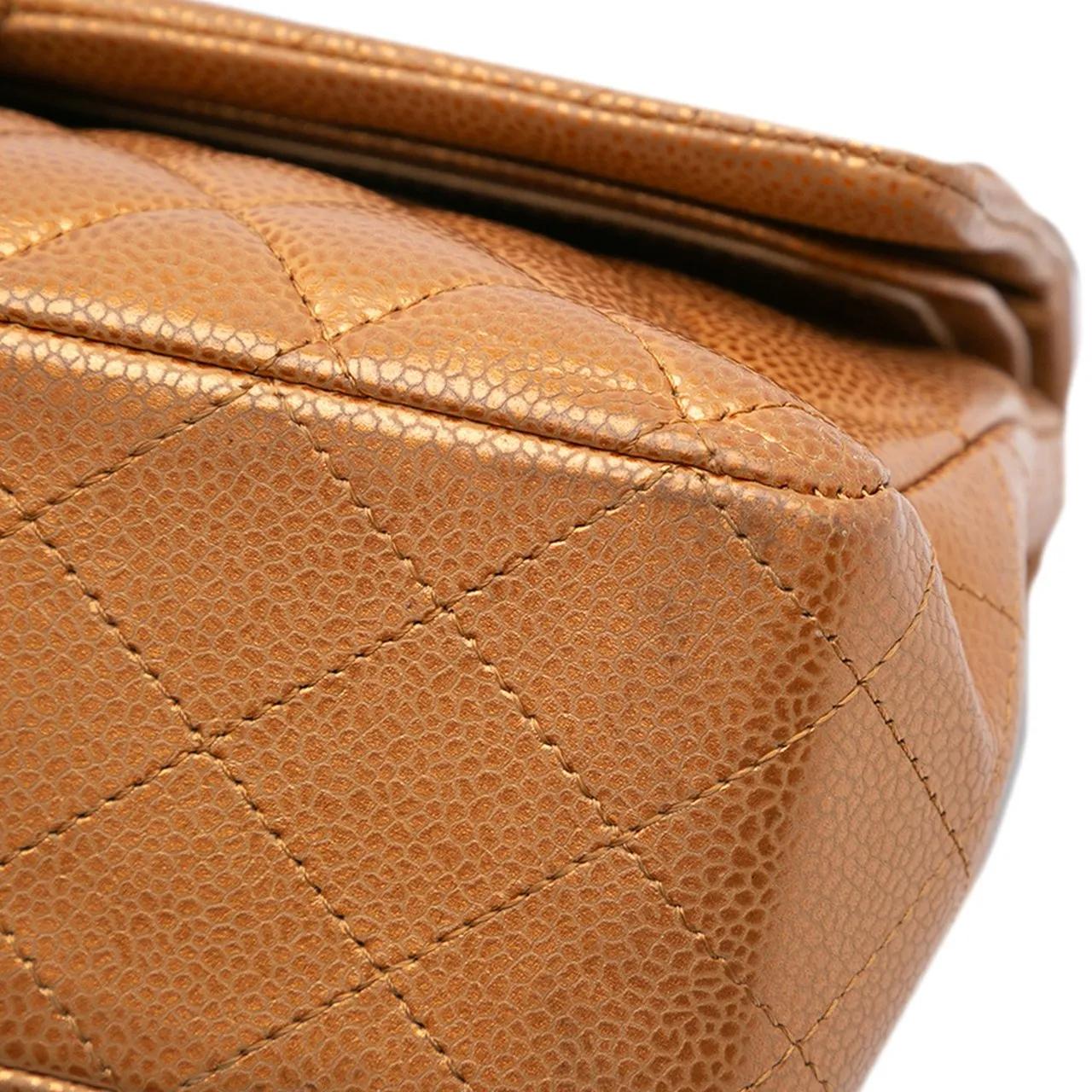 Thumbnail - Chanel Hobo Bags - 2010-2011 Medium Classic Metallic Caviar Double Fl - Gr. unisize - in Braun - für Damen