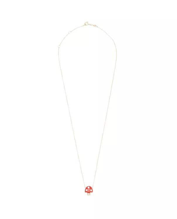 Aliita Halskette - 9K Gold Amanita Red W/White Pois Necklace - Gr. unisize - in Gold - für Damen