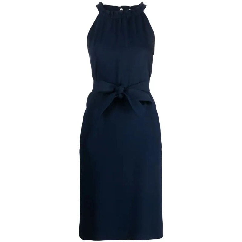 P.A.R.O.S.H. Robe midi Tank Sleeve Dress Black