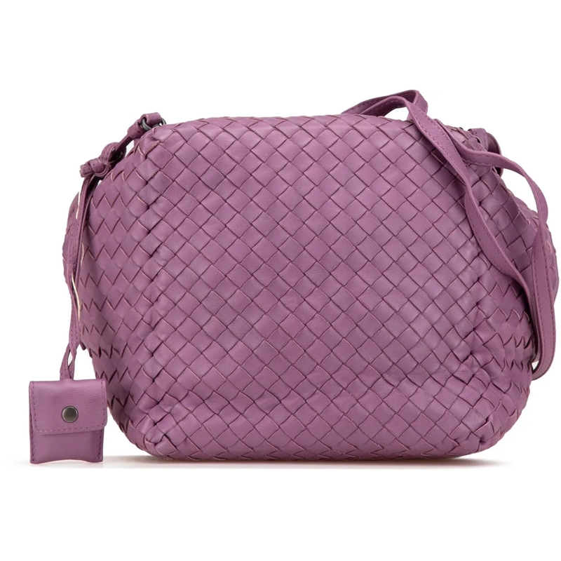 Bottega Veneta Sac à bandoulière Nappa Intrecciato Cube Crossbody lila