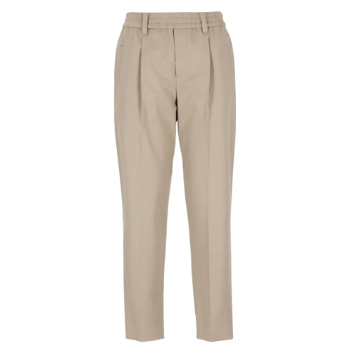 Brunello Cucinelli  Cotton Pants Neutrals