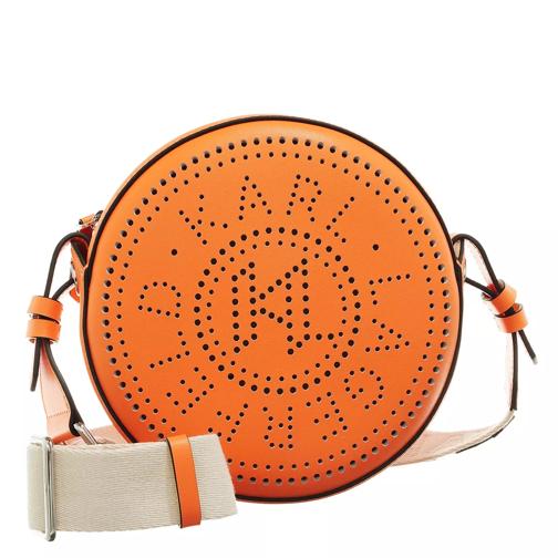 Karl Lagerfeld Circle Round Perforated Mock Orange Sac à bandoulière