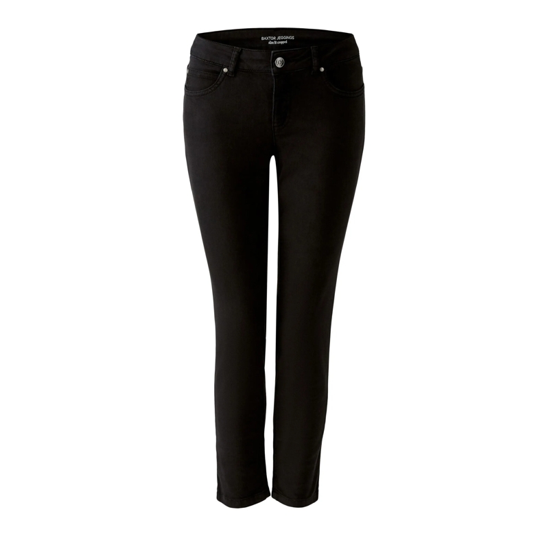 Oui Skinny-Leg-Jeans Jeggings BAXTOR cropped schwarz