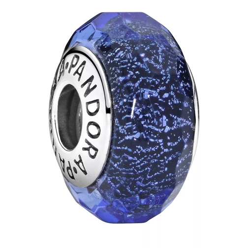 Pandora Facettiertes Blaues Murano-Glas-Charm Sterling silver Pendant