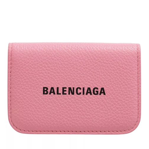Balenciaga Mini Logo Cash Wallet Sweet Pink/Black Tri-Fold Portemonnaie