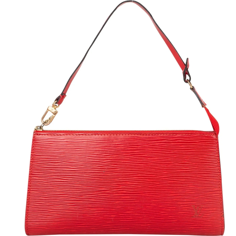 Louis Vuitton Tote Louis Vuitton Rouge Epi Leather Pochette Accessoir rot