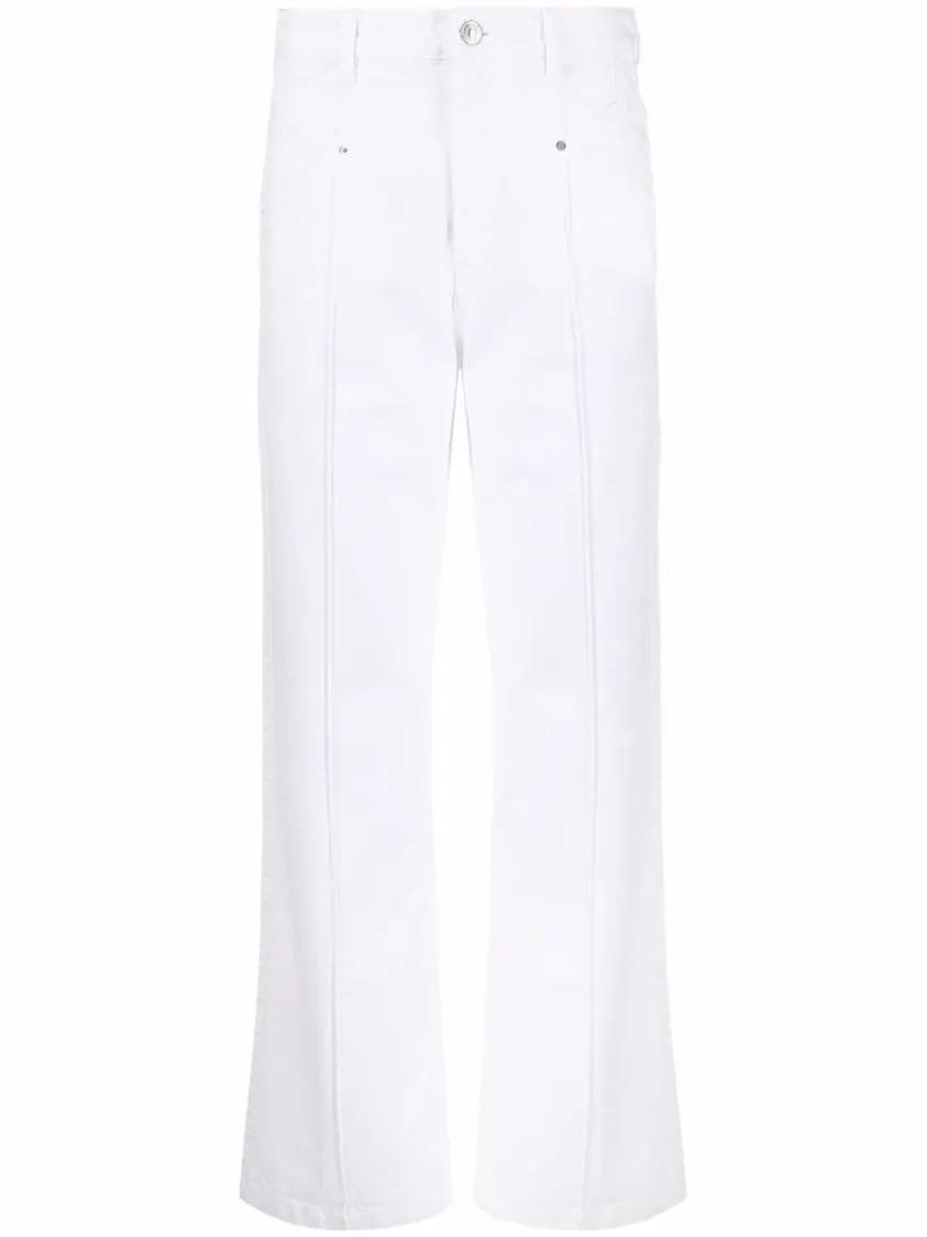 Thumbnail - Isabel Marant - Straight-Leg White Trousers - Größe 38 - weiß