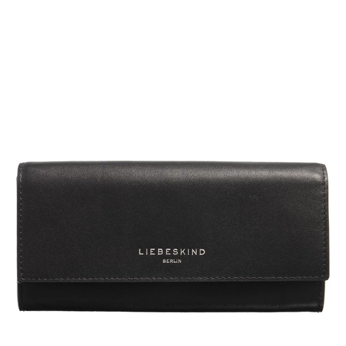 Liebeskind Berlin Lora Calf Optic Black Portemonnaie mit Überschlag