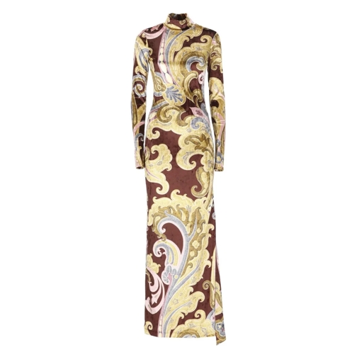 Etro Robes du soir Velvet Dress Brown